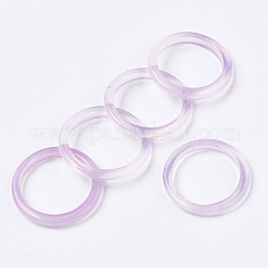 ナチュラルホワイトカルセドニーリンキングリング  染め  リング  ミックスカラー  22~24x2~3mm  内径：17~18mm&nbsp;G-N0326-036-01