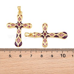 Brass Micro Pave Cubic Zirconia Pendants&nbsp;CU-CBAB3AD-11G-05