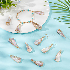 20Pcs Electroplated Natural Freshwater Shell Pendants&nbsp;PALLOY-GO00064