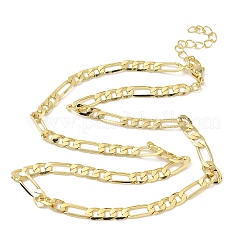 5MM Brass Figaro Chain Necklaces for Women&nbsp;NJEW-K271-07G