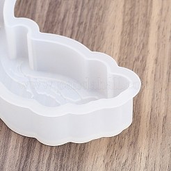 バレンタインデーのDIYシリコン型  カップル向けキャンドル作り  ホワイト  108x66x22.5mm  内径：97.5x55.5mm&nbsp;SIL-R051-01C