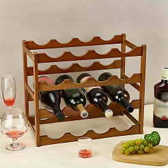 Wood Tabletop Wine Rack&nbsp;ODIS-WH0038-252A