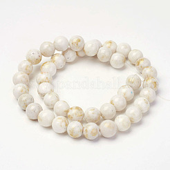 Natural Mashan Jade Beads Strands&nbsp;X-G-P232-01-F-6mm