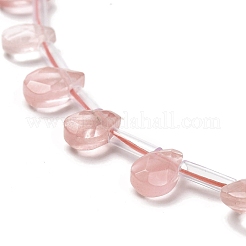 チェリークォーツガラスビーズ連売り  多面カット  ティアドロップ  トップ掘削  9x6x4mm  穴：0.8mm  約30~32個/連  16.54''（42センチメートル）&nbsp;G-Q167-A02-02