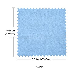 15Pcs Faux Suede Fabric Square Silver Polishing Cloth&nbsp;AJEW-FS0001-44