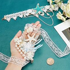 2Pcs Lace Headbands & Lace Cloth Choker Necklaces&nbsp;DIY-GF0004-63