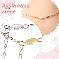2Pcs 2 Colors Sterling Silver Nuggets Box Clasps&nbsp;STER-DR0001-40