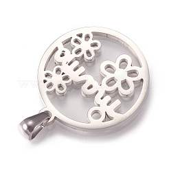 Non-Tarnish 304 Stainless Steel Pendants&nbsp;STAS-N096-02P
