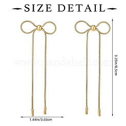 1 Pair Ion Plating(IP) 304 Stainless Steel Bowknot Stud Earrings&nbsp;EJEW-SZ0002-07