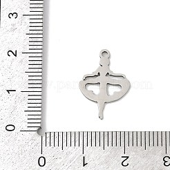 ステンレスペンダント201個  ダンサーチャーム  ステンレス鋼色  18x12.5x1mm  穴：1.4mm&nbsp;STAS-F316-10P