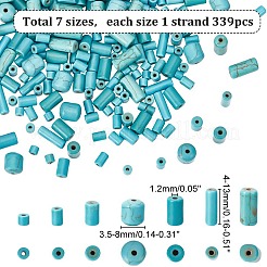 339Pcs 7 Sizes Synthetic Turquoise Beads&nbsp;G-AR0006-10