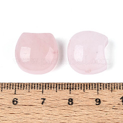 天然ローズクォーツの猫の頭の形をしたビーズ  14~15.5x15.5~16.5x8~8.5mm  穴：1.2~1.4mm&nbsp;G-T144-05F