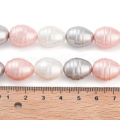 Electroplated Shell Pearl Beads Strands&nbsp;BSHE-H110-01-05