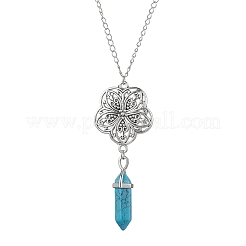 Synthetic Turquoise Pendant Necklaces&nbsp;NJEW-JN04694-01
