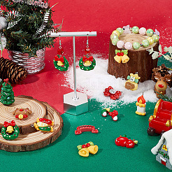 40Pcs 10 Styles Christmas Theme Plastic Pendants&nbsp;FIND-SC0011-40
