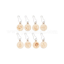 Wooden Pendant Stitch Markers&nbsp;FIND-WH0110-776