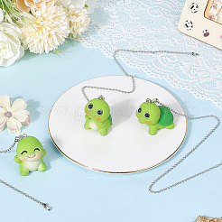 3Pcs Tortoise Resin Charms Ceiling Fan Pull Chain Extenders&nbsp;HJEW-CP00049