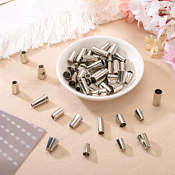 54個 9スタイル 合金コードエンド  鞄・布作り用品  コラム  プラチナ  9~20x5~11mm  穴：3.5~5.7mm  内径：5.5~10mm  6個/スタイル&nbsp;FIND-TA0008-08