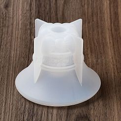 3DクリスマスDIYキャンドルホルダーシリコンモールド  樹脂石膏セメント鋳型  鐘  9.3x7.4cm  内径：8.1のCM&nbsp;DIY-F144-04A