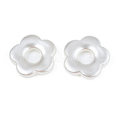 ABSプラスチックパール調ビーズ  花  乳白色  26x27x5mm  穴：1.8mm  約240個/500g&nbsp;OACR-N008-128