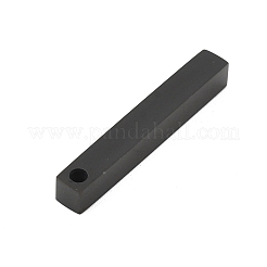 イオンプレーティング（IP）304ステンレスペンダント  長方形/棒  ブラック  28x4x4mm  穴：2mm&nbsp;STAS-J029-04B-A