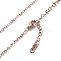 Ion Plating(IP) 304 Stainless Steel Cable Chain Necklace for Men Women&nbsp;NJEW-K245-025C