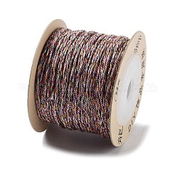 ポリエステルツイストコード  ラウンド  DIYのジュエリーには  カラフル  1mm  約49.21ヤード（45m）/ロール&nbsp;OCOR-G015-01A-14