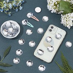 80Pcs Imitation Taiwan Acrylic Rhinestone Flat Back Cabochons&nbsp;GACR-FG0001-09