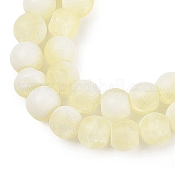 Frosted Crackle Glass Beads Strands&nbsp;GLAA-U001-8mm-M11
