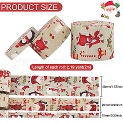 3Pcs 3 Styles Christmas Theme Polyester Ribbons&nbsp;OCOR-BC0005-41B