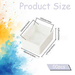50Pcs Plastic Empty Watercolor Paint Pans&nbsp;AJEW-GF0014-20