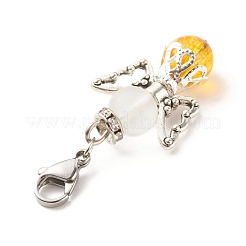 Natural Citrine Pendant Decorations&nbsp;HJEW-JM00599-05
