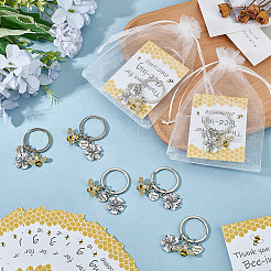 72Pcs Alloy Enamel Pendants Keychain&nbsp;KEYC-OC00006
