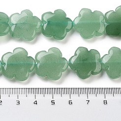天然石グリーンアベンチュリンビーズ連売り  花  20x20x6mm  穴：1.4mm  約20個/連  14.57~14.96インチ（37~38cm）&nbsp;G-F769-U01-02