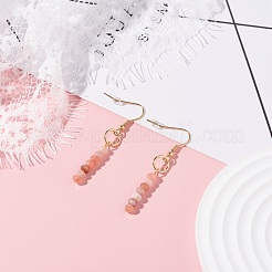 Dyed Natural Malaysia Jade Beads Dangle Earrings&nbsp;EJEW-JE04709-05