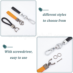 3 Sets 3 Styles Imitation Leather Keychains&nbsp;DIY-CA0004-47
