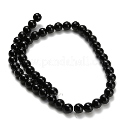 Natural Black Onyx(Dyed & Heated) Beads Strands&nbsp;G-H329-C06-8mm