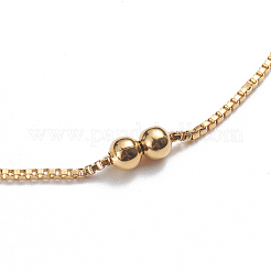 304 Stainless Steel Box Chain Anklets&nbsp;X-AJEW-G024-12G