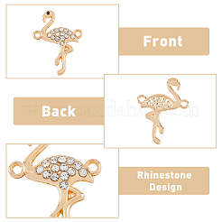 50Pcs Alloy Jet and Crystal Rhinestone Connector Charms&nbsp;FIND-DC0002-57