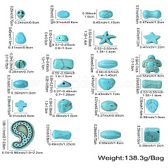 120Pcs 24 Styles Synthetic Turquoise Beads&nbsp;TURQ-CJ0001-81