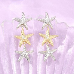Brass Micro Pave Cubic Zirconia Dangle Stud Earrings&nbsp;EJEW-G471-29B-PG