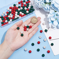 120Pcs 3 Colors Pave Disco Ball Beads&nbsp;RB-PH0001-42