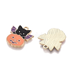 Halloween Theme Rack Plating Alloy Enamel Pendants&nbsp;X-ENAM-N056-362