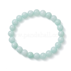Dyed Natural Malaysia Jade Round Beads Stretch Bracelets for Women Men&nbsp;BJEW-JB13441