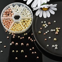330Pcs 6 Style 3 Colors Electroplate Non-magnetic Synthetic Hematite Beads Strands&nbsp;G-FS0001-07