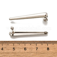 304ステンレススチールスタッドピアス金具  DIYイヤリングアクセサリー用  ステンレス鋼色  35x4x4mm  穴：2mm  ピン：0.5mm&nbsp;STAS-D310-09P-02