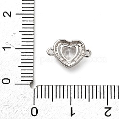 925 Sterling Silver Micro Pave Cubic Zirconia Connector Charms&nbsp;STER-U009-03P-03