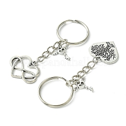 Valentine's Day Heart Alloy Pendant Keychain&nbsp;KEYC-FS0001-03