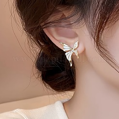 Butterfly Alloy Enamel Stud Earrings&nbsp;FS-WGA0046-01