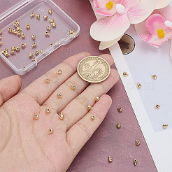 60Pcs Brass Crimp Beads&nbsp;KK-HY0004-18